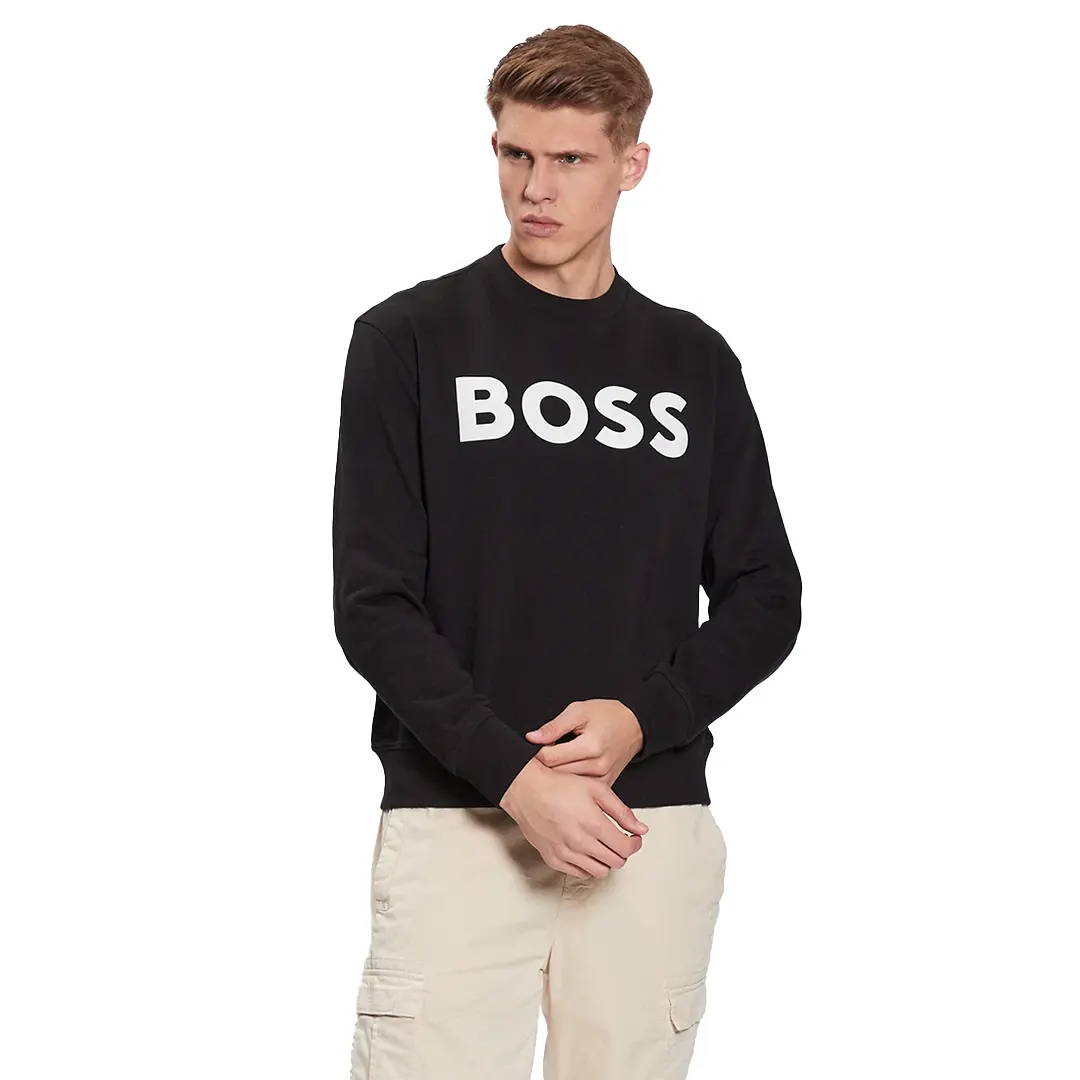 Felpa Girocollo - Nero Bianco - M