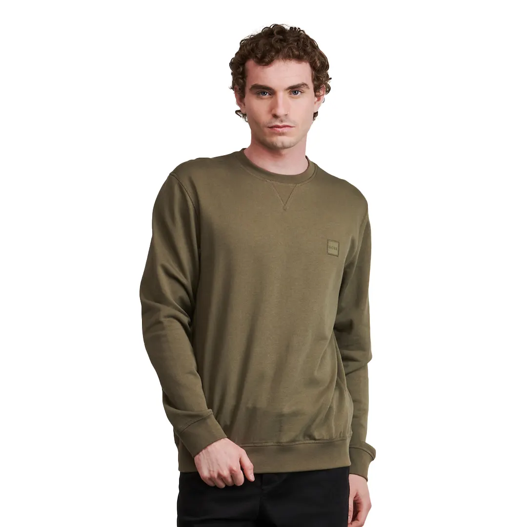Felpa Girocollo - Verde Militare - S