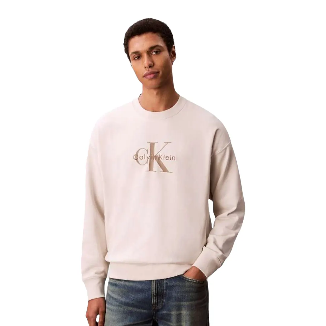 Felpa Girocollo - Gesso - S