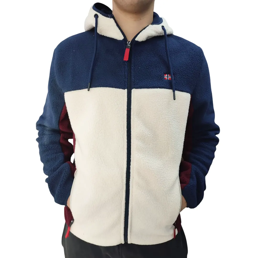 Felpa Sherpa Cappuccio Zip
