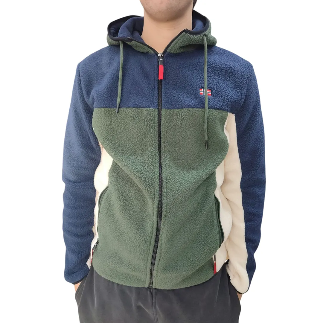Felpa Sherpa Cappuccio Zip