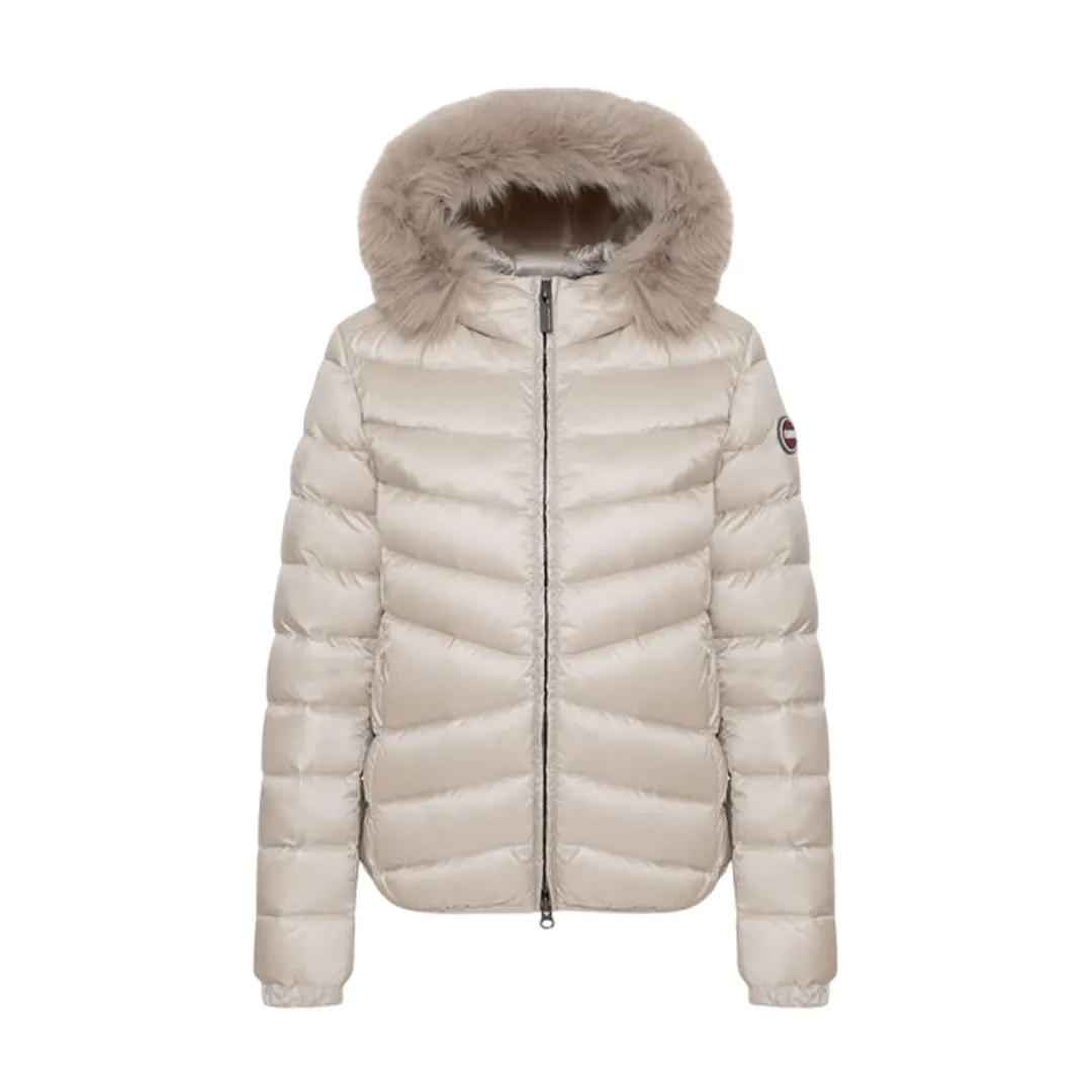 Giubbotto Cappuccio Pelliccia Donna