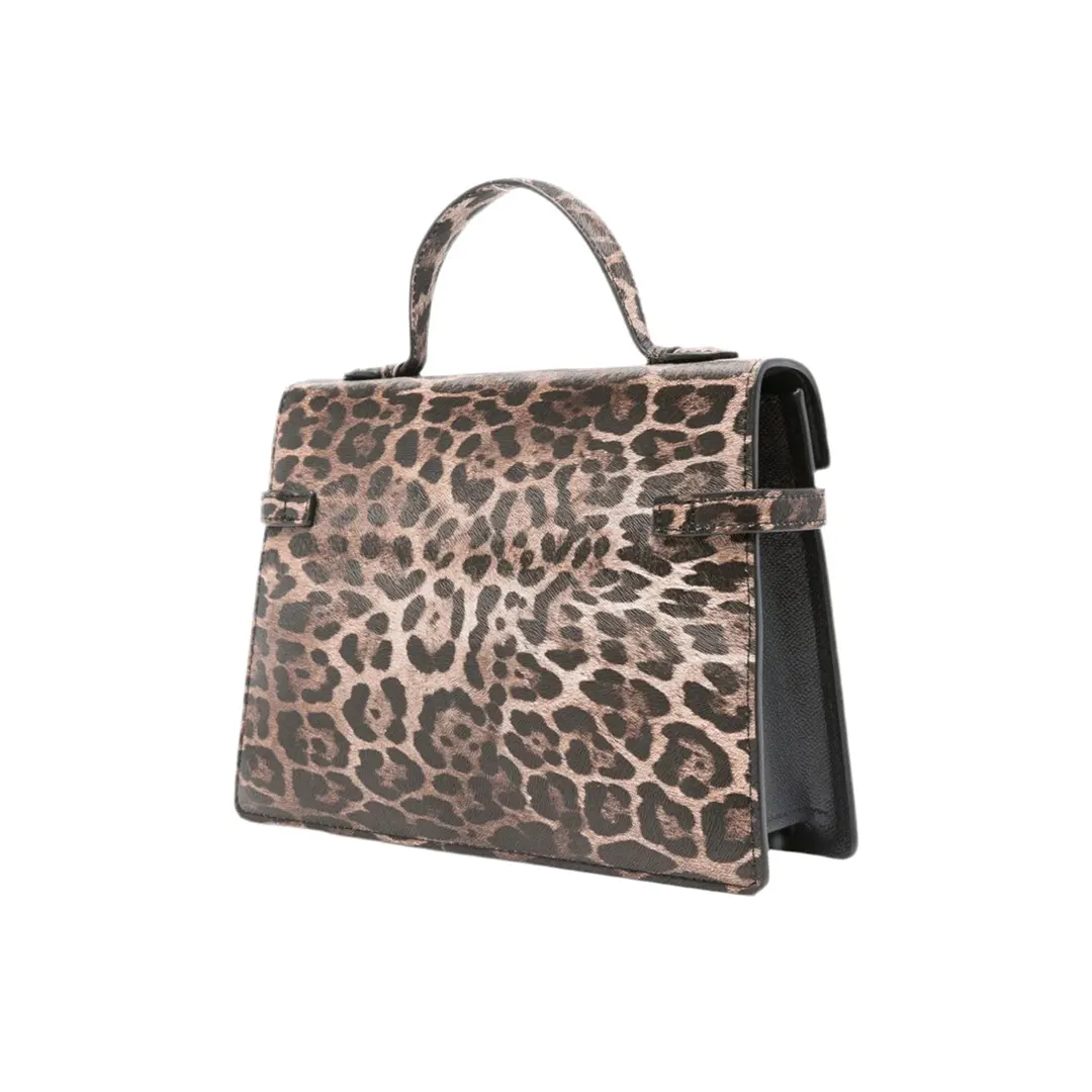 Borsa A Mano - Nero Leo Oro Chiaro