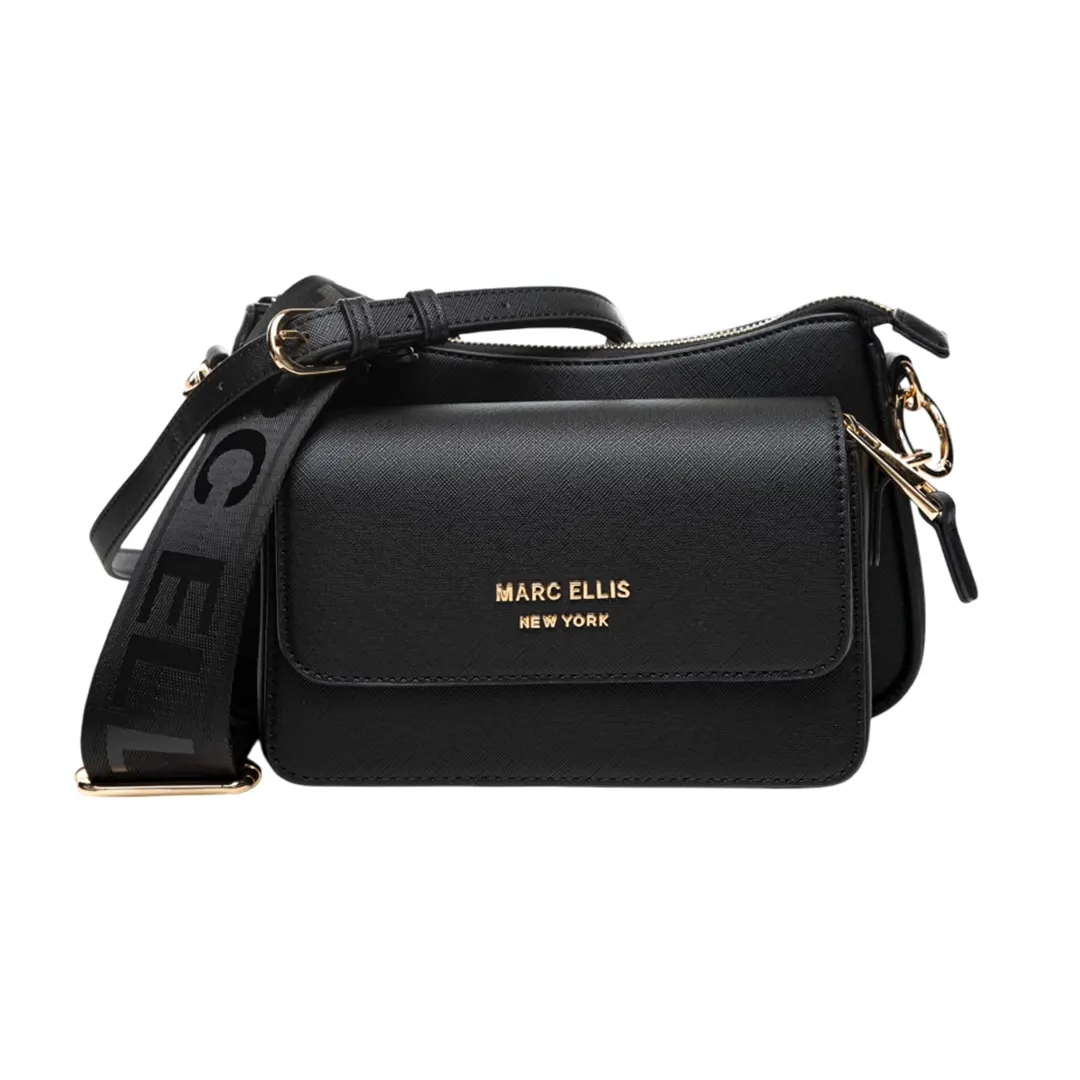 Borsa Doppia Tracolla - Nero Oro