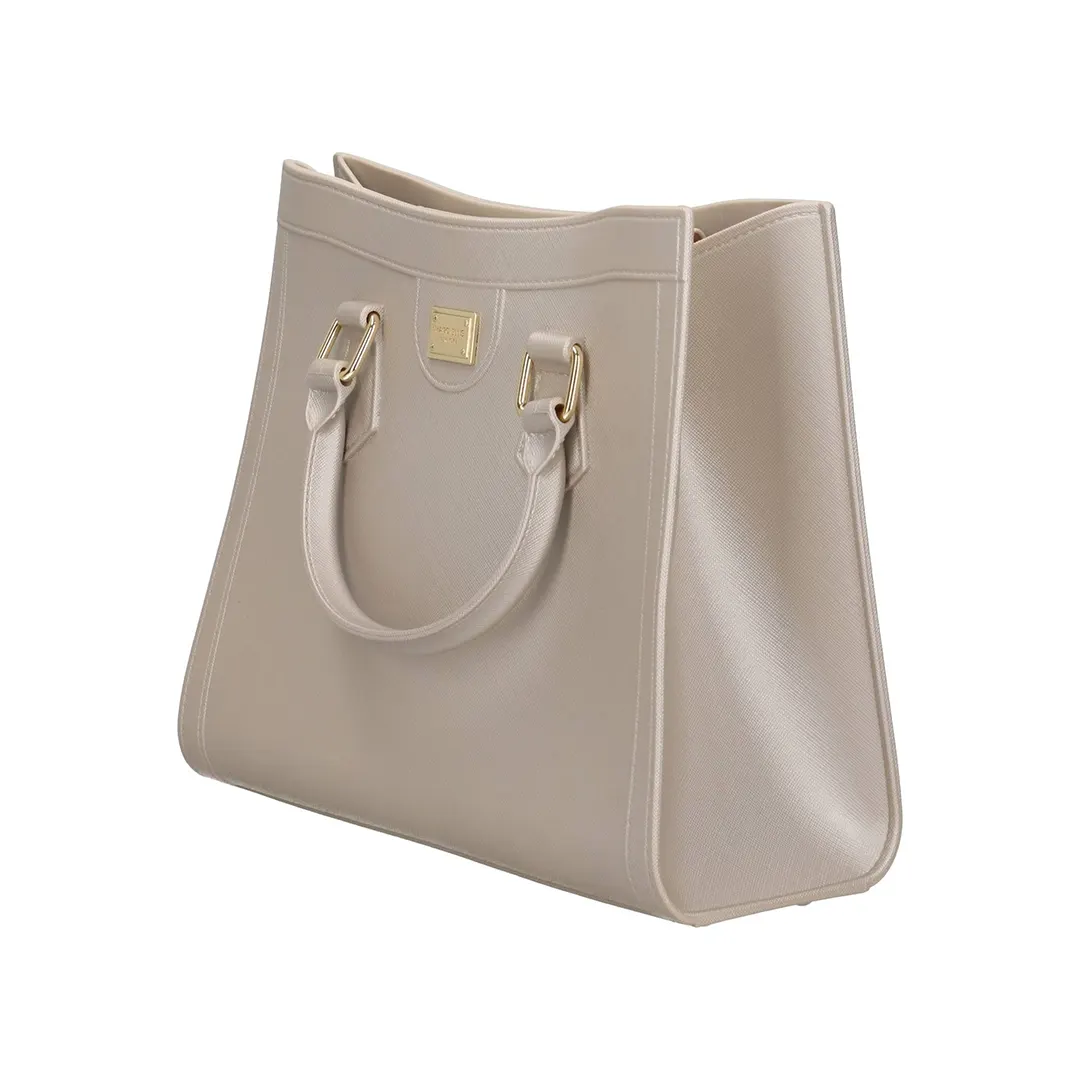 Borsa A Mano - Tortora Taupe Oro