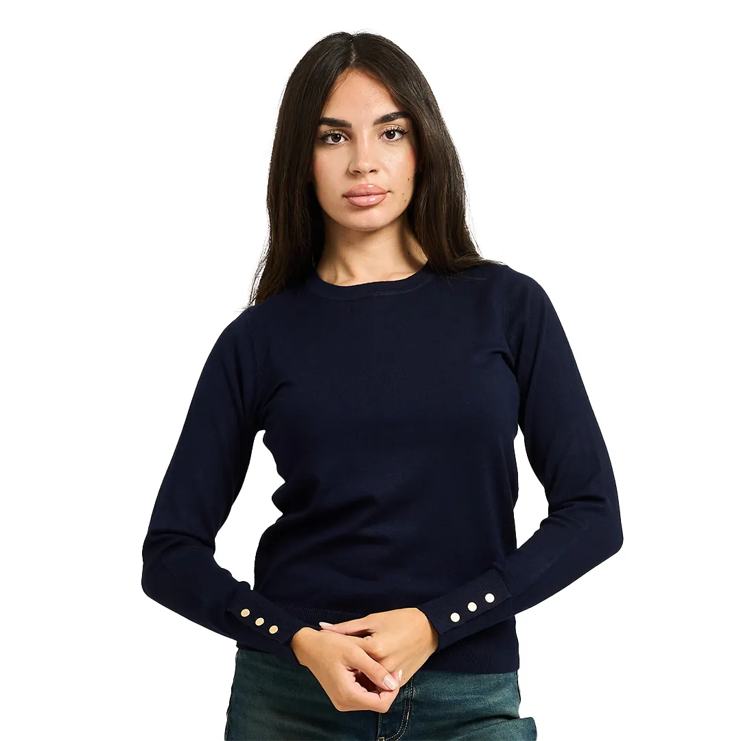 Maglia Girocollo Donna - Navy - S