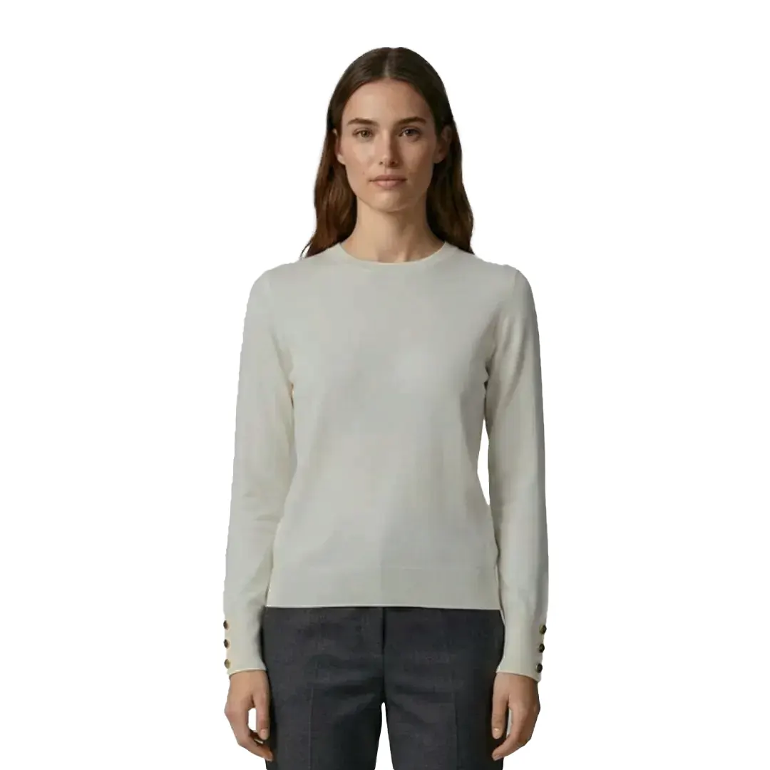 Maglia Girocollo Donna - Ecru - M