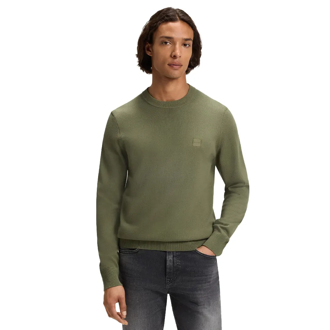 Maglia Cashmere Cotone - Verde Militare - S