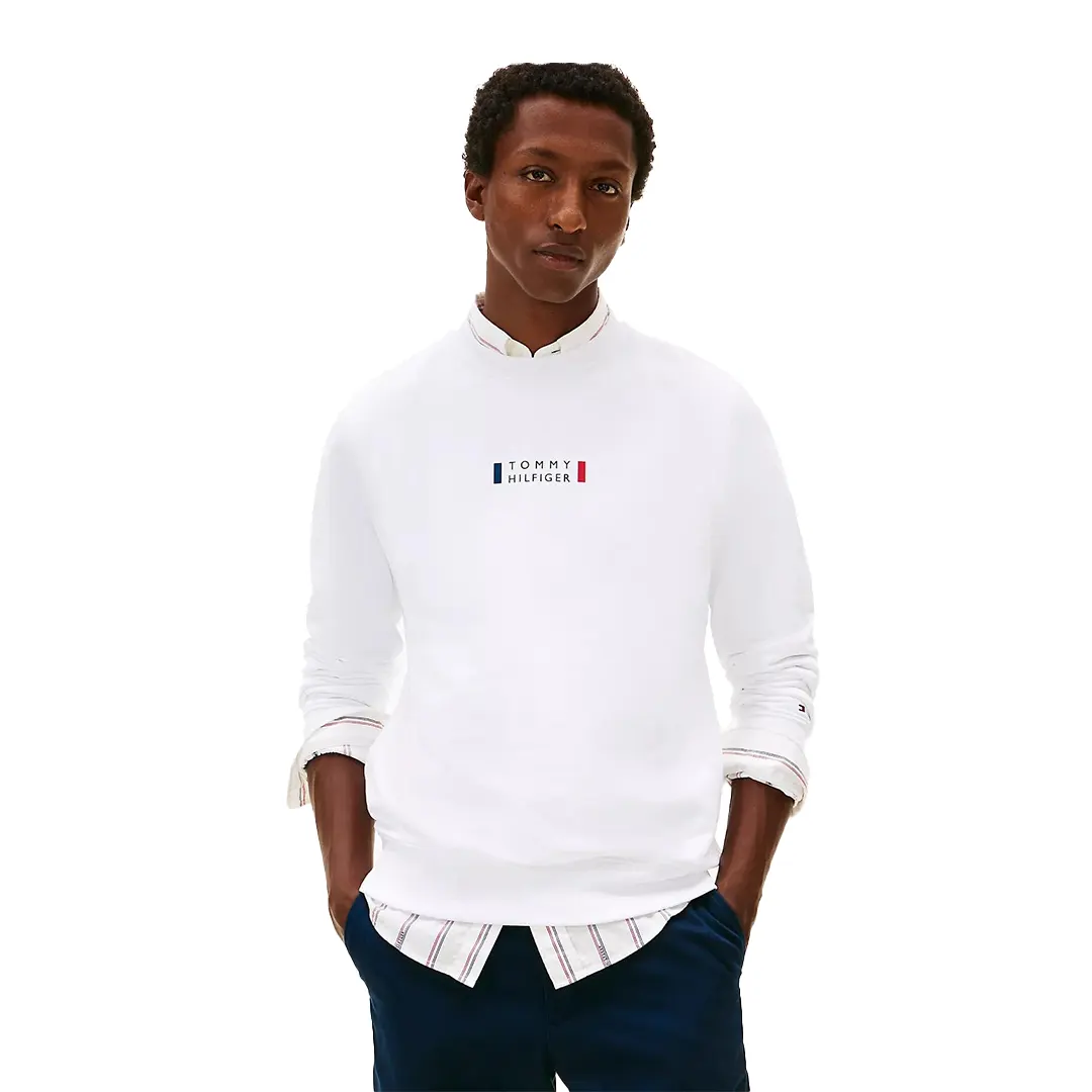 Felpa Girocollo Garzata - Bianco - S