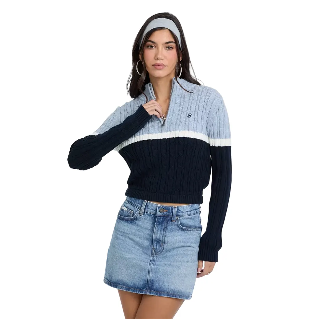 Maglione con Zip Donna - Nero - S