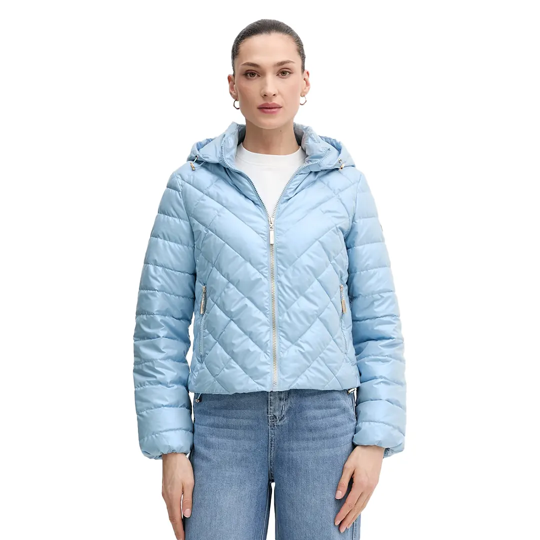 Piumino Cappuccio Donna - Cielo - 40