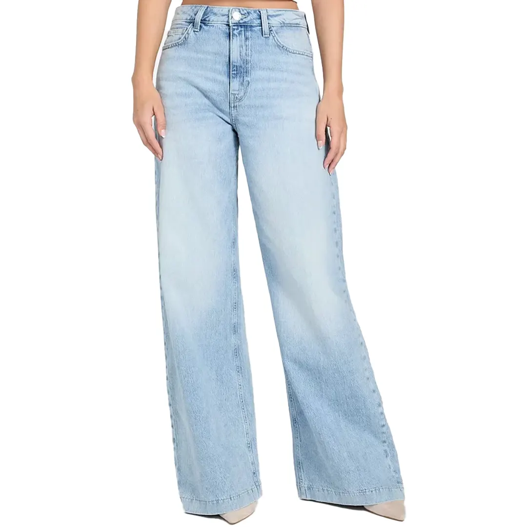 Jeans Gamba Larga Donna - Denim Chiaro - 26/40