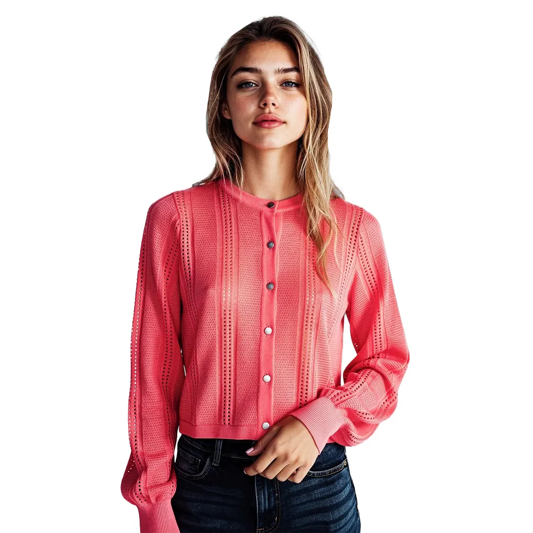 Cardigan Traforato Donna