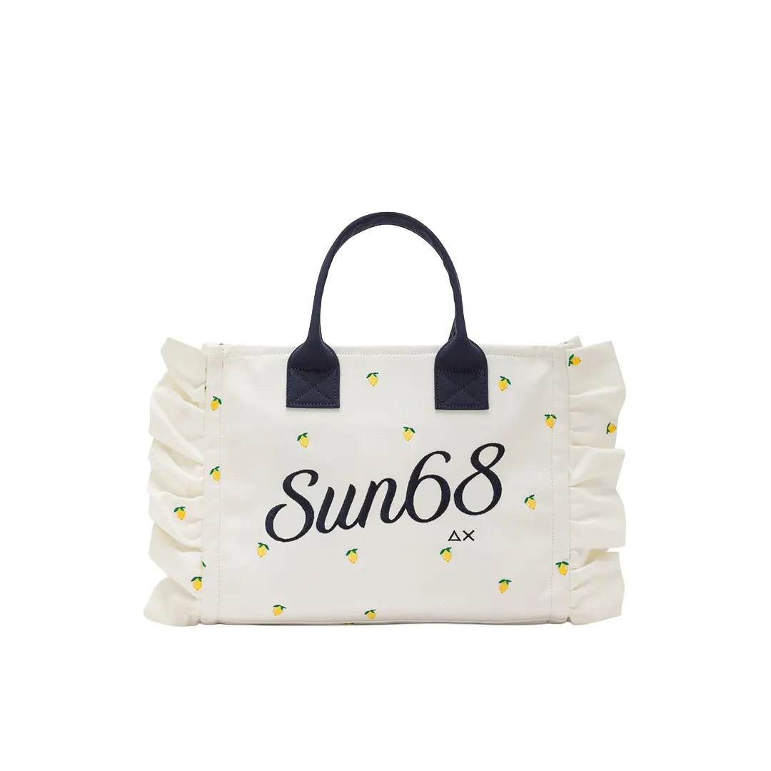 Borsa Shopper - Bianco Navy
