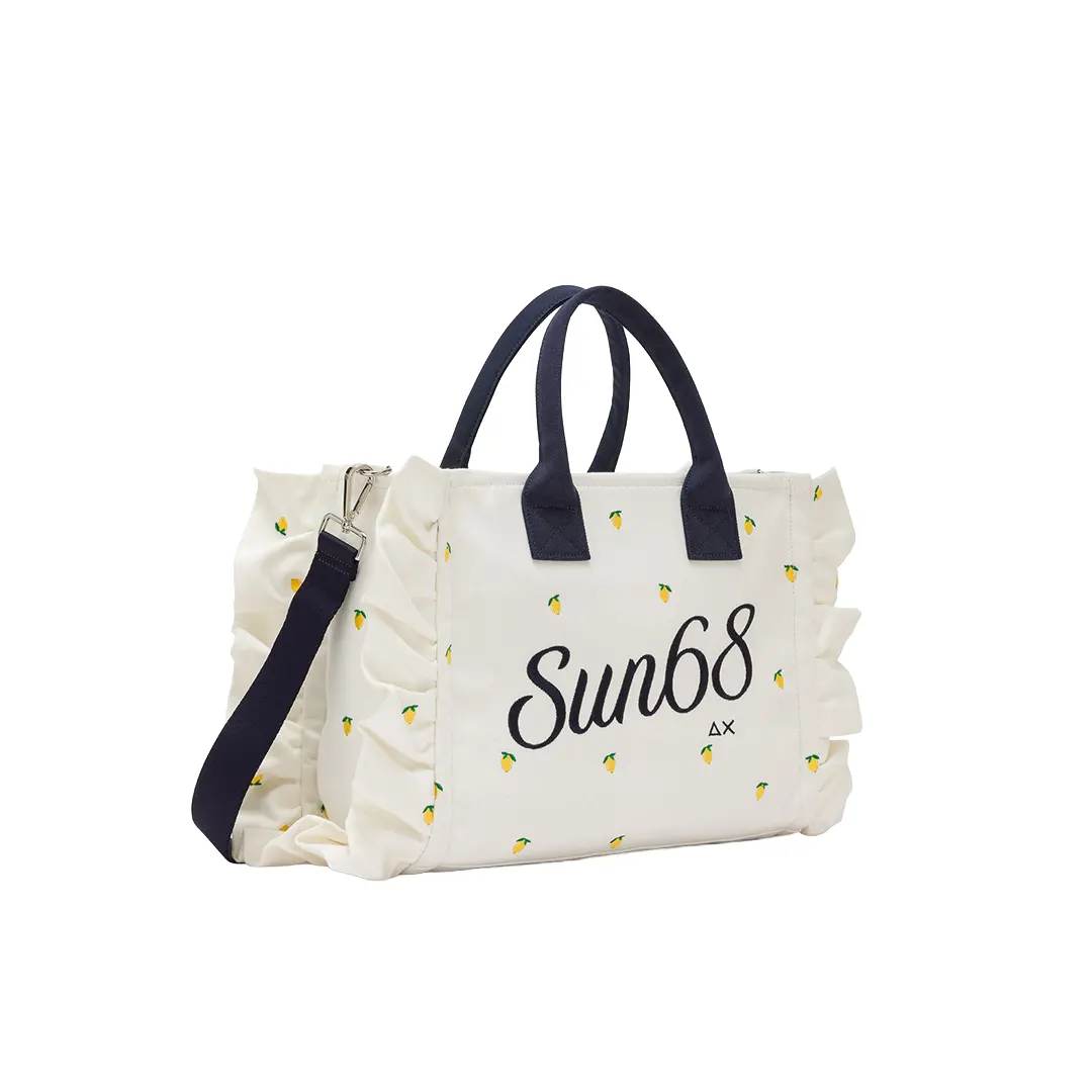 Borsa Shopper - Bianco Navy