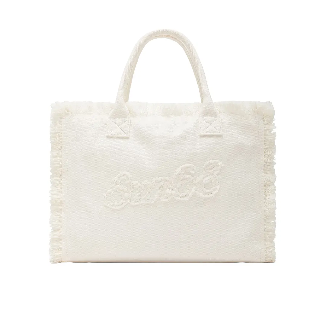 Borsa Shopper Tela - Bianco