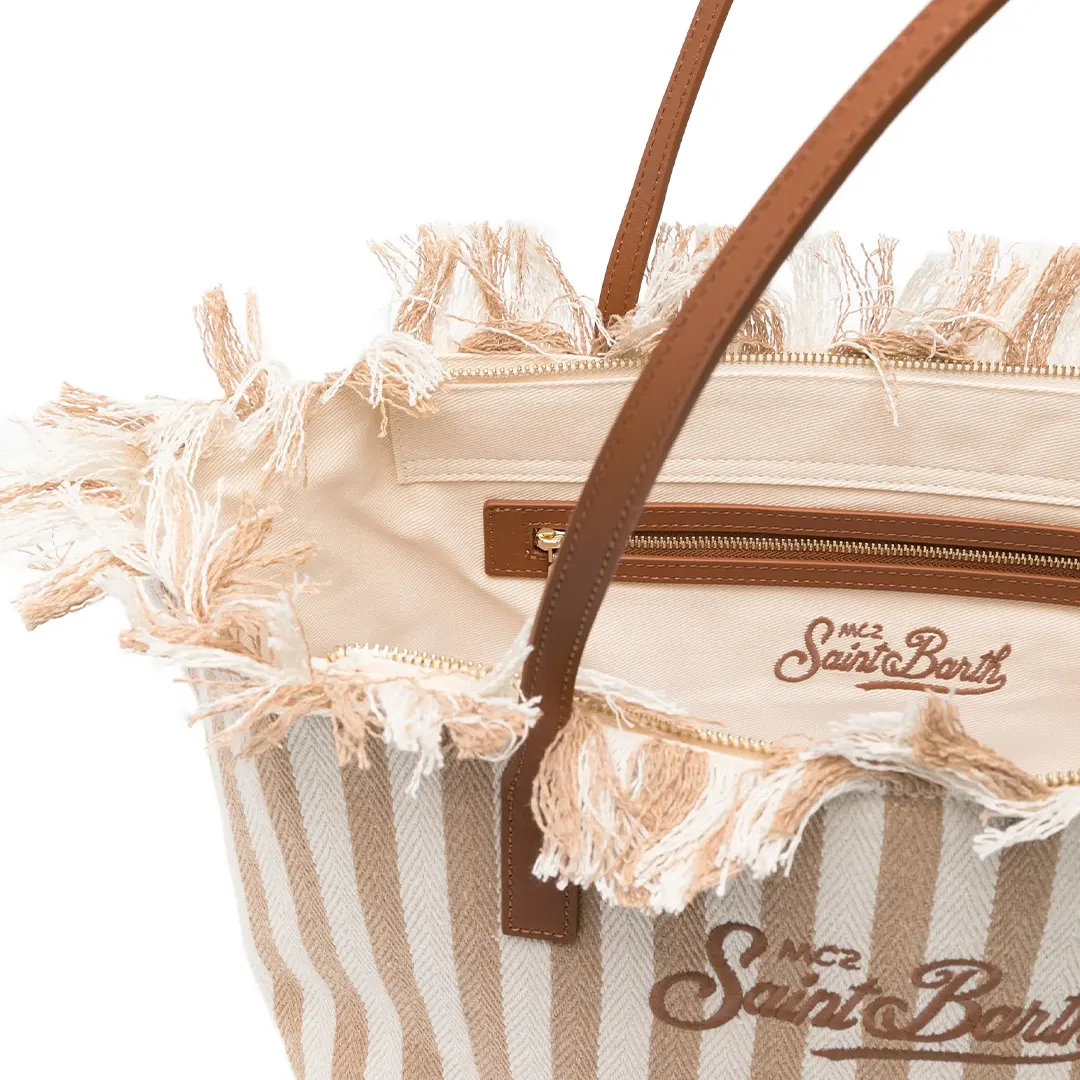 Borsa Spalla - Beige Righe