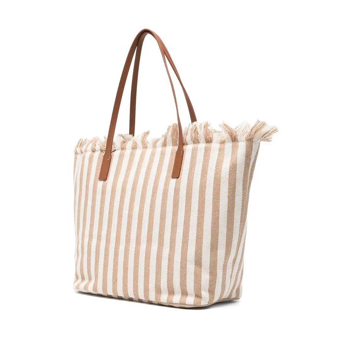 Borsa Spalla - Beige Righe