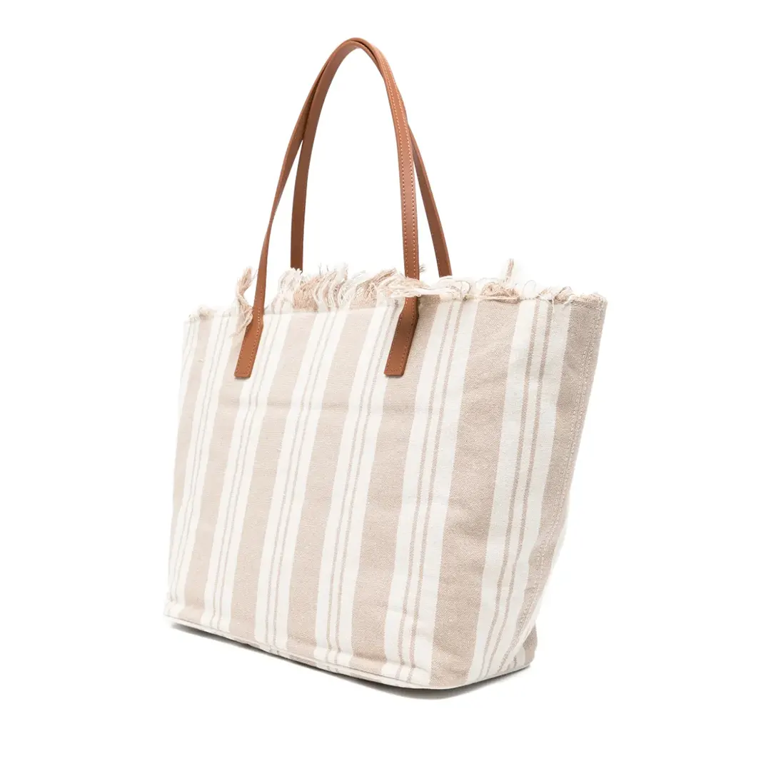 Borsa Spalla - Beige Righe