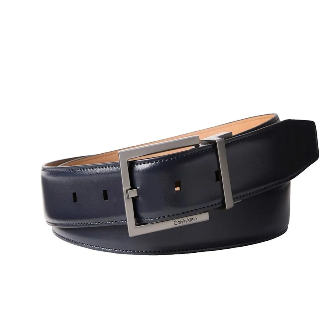 Cintura Reversibile - Navy Beige - 120cm