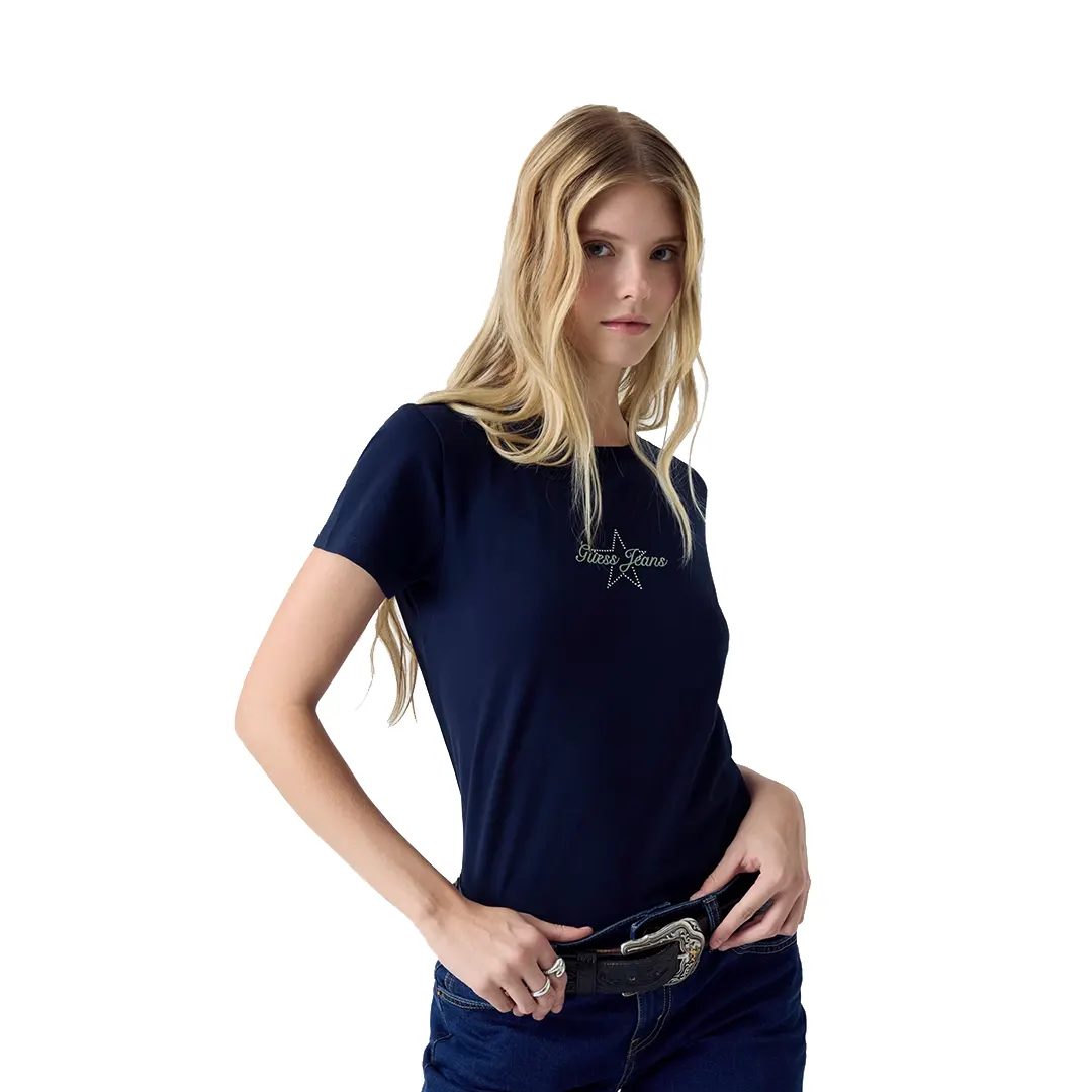 T-Shirt Con Strass Donna