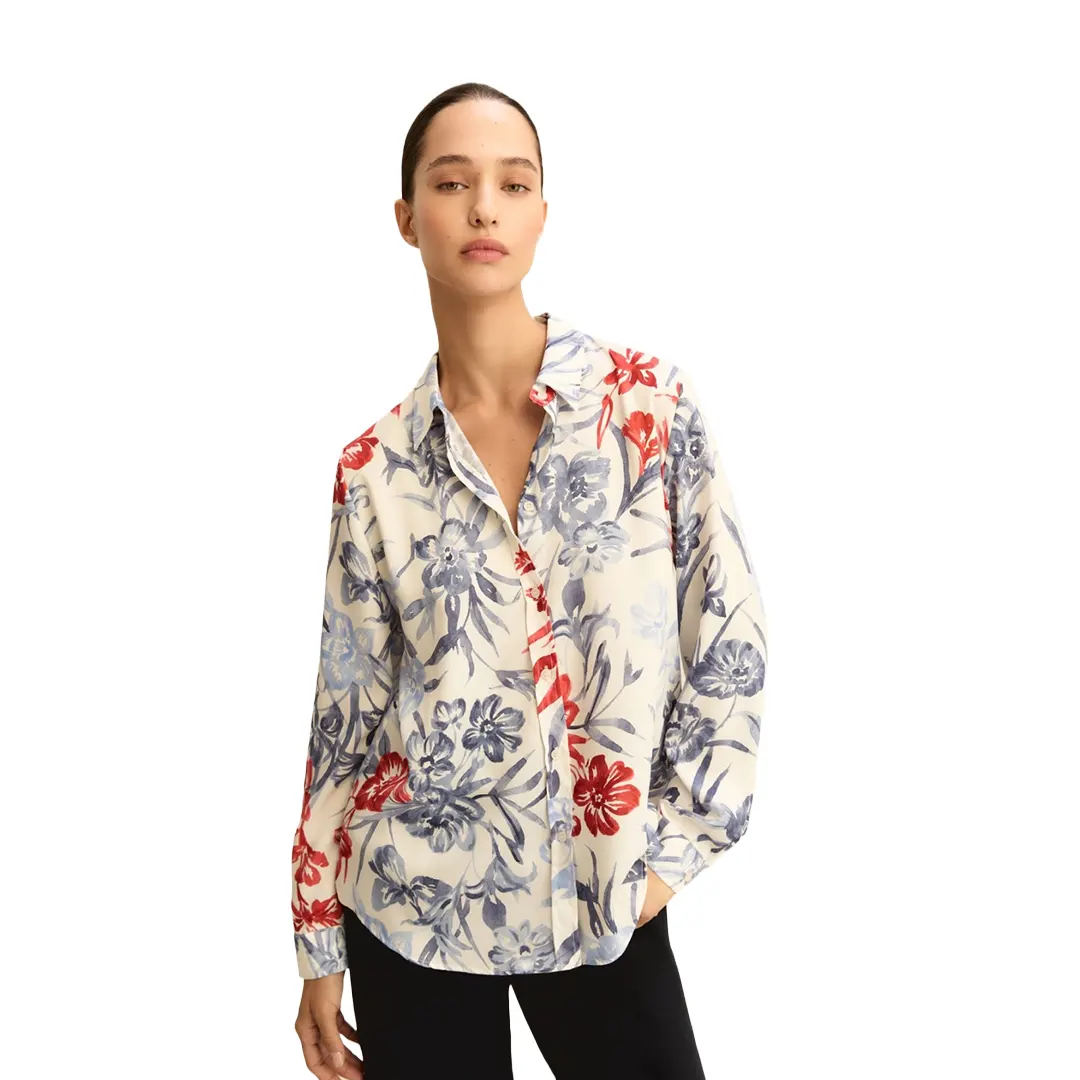 Camicia Donna - Floreale Azzurro - 40