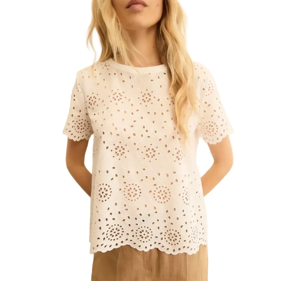 T-Shirt Pizzo San Gallo - Bianco - S