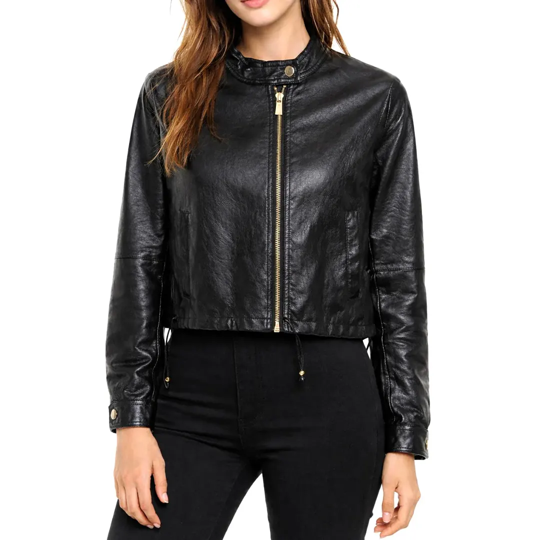 Chiodo Ecopelle Donna - Nero - XS