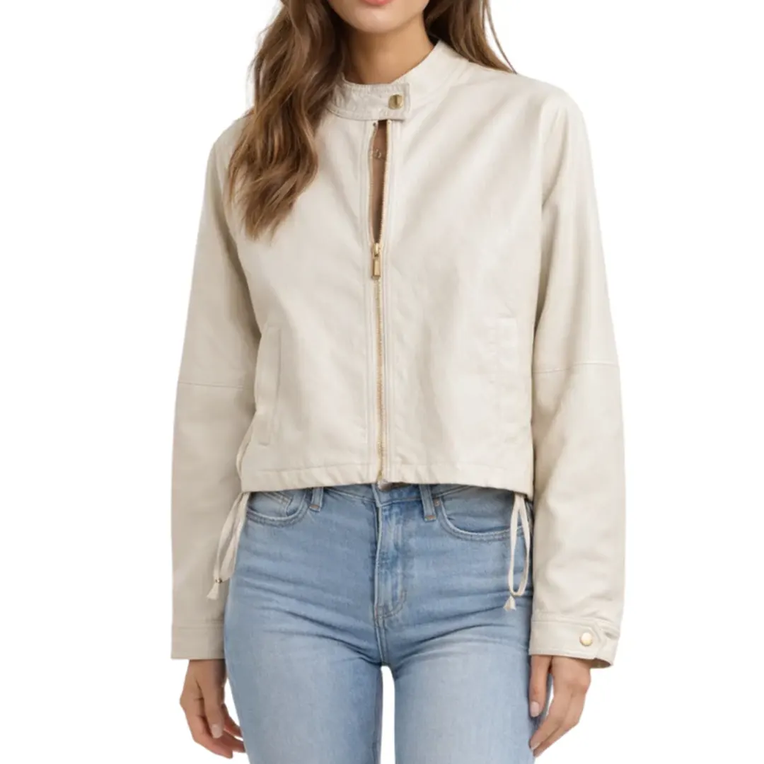 Chiodo Ecopelle Donna - Bianco - XS