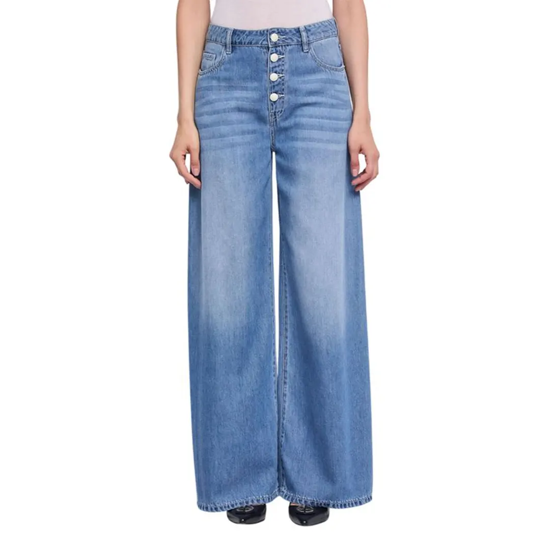 Jeans Gamba Larga Donna