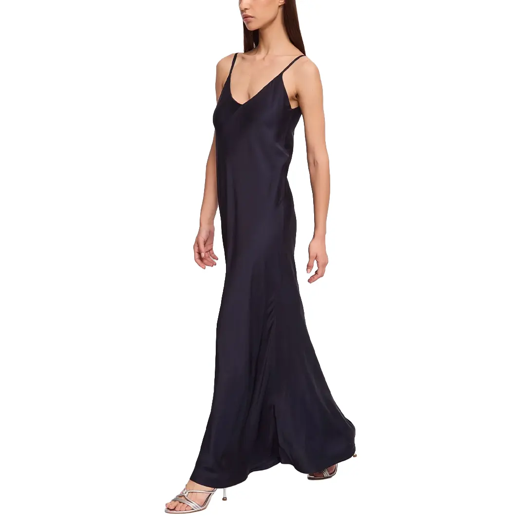 Abito Lungo Donna - Blu Notte - 40