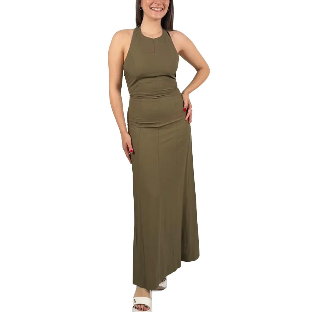 Abito Lungo Misto Lino Donna