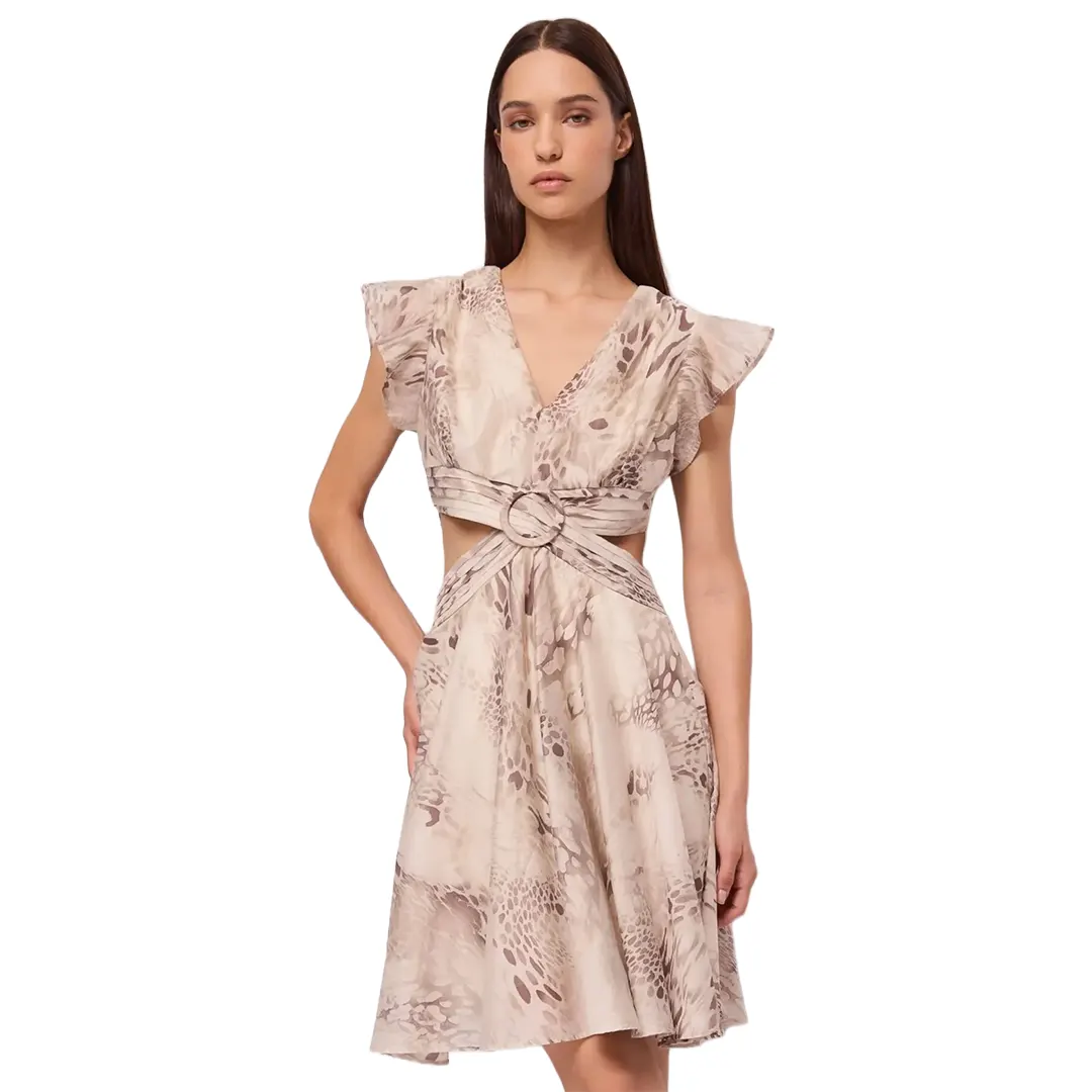 Abito Corto Donna - Beige Marrone - 42