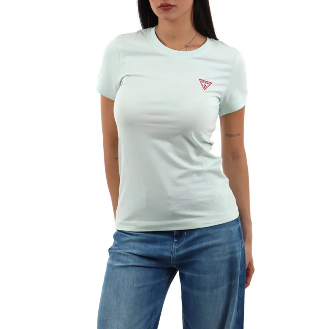 T-Shirt Girocollo Donna - Verde Acqua - S
