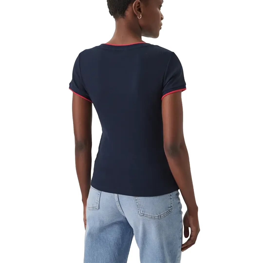 T-Shirt Scollo V Donna - Navy - S