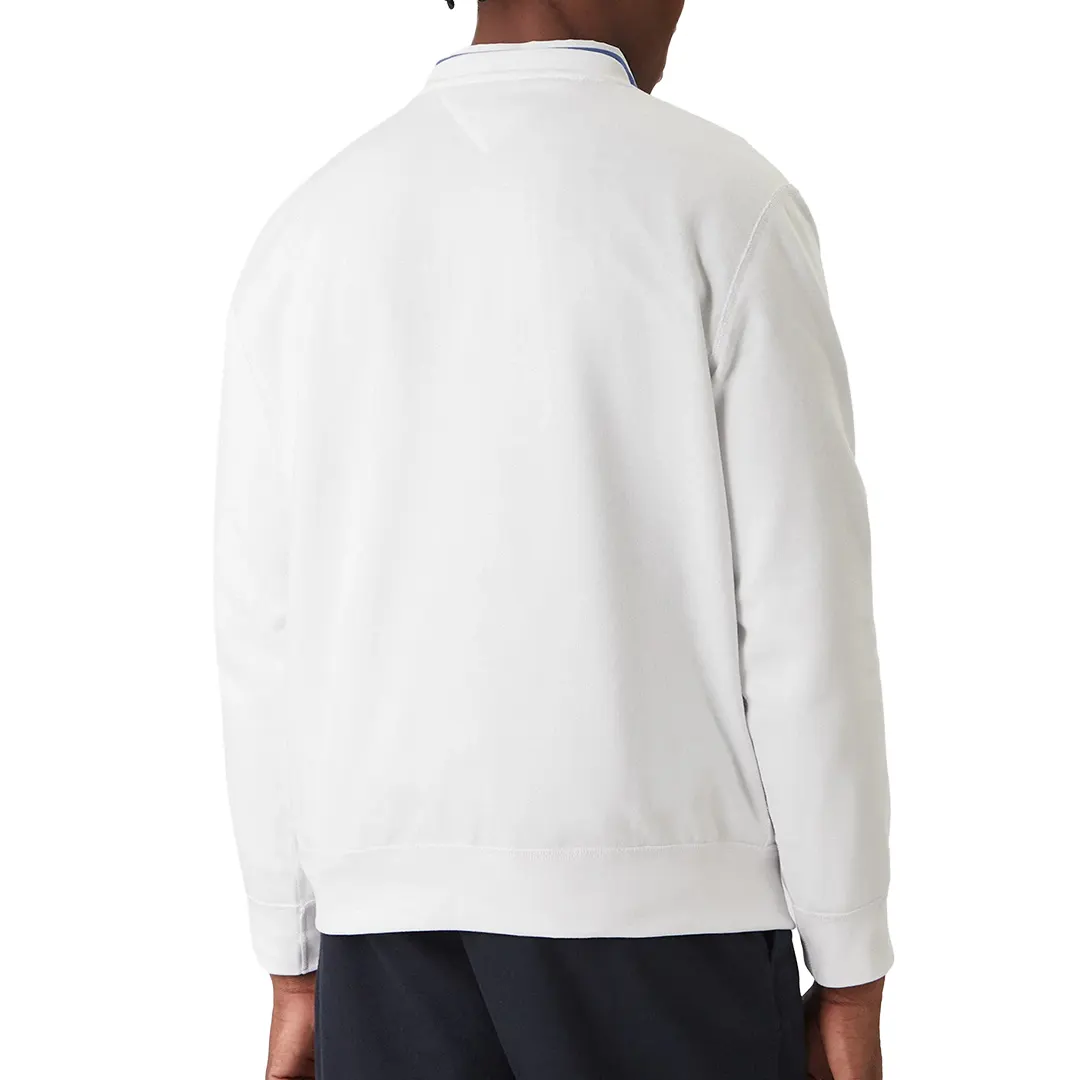 Felpa Misto Cotone Felpato - Bianco - S