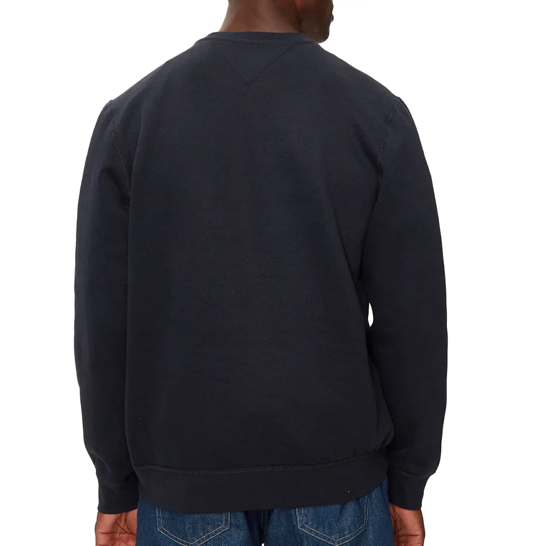 Felpa Misto Cotone Felpato - Navy - S