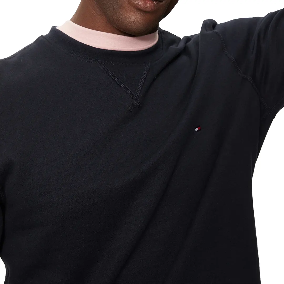 Felpa Misto Cotone Felpato - Navy - S