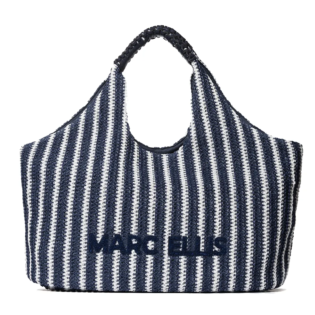 Borsa A Mano - Blu Bianco