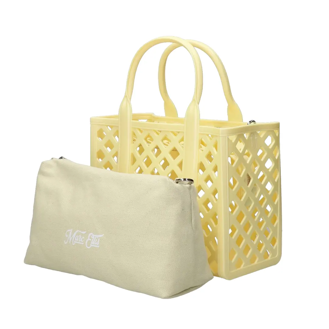 Borsa A Mano Media - Wax Yellow Silver