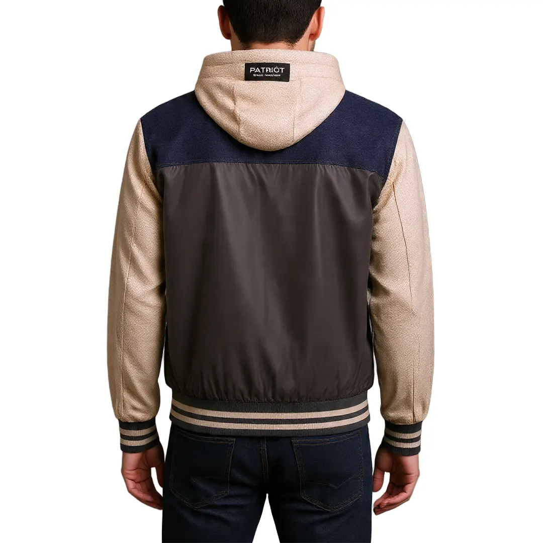 Giubbino Cappuccio Zip - Grigio Beige - M