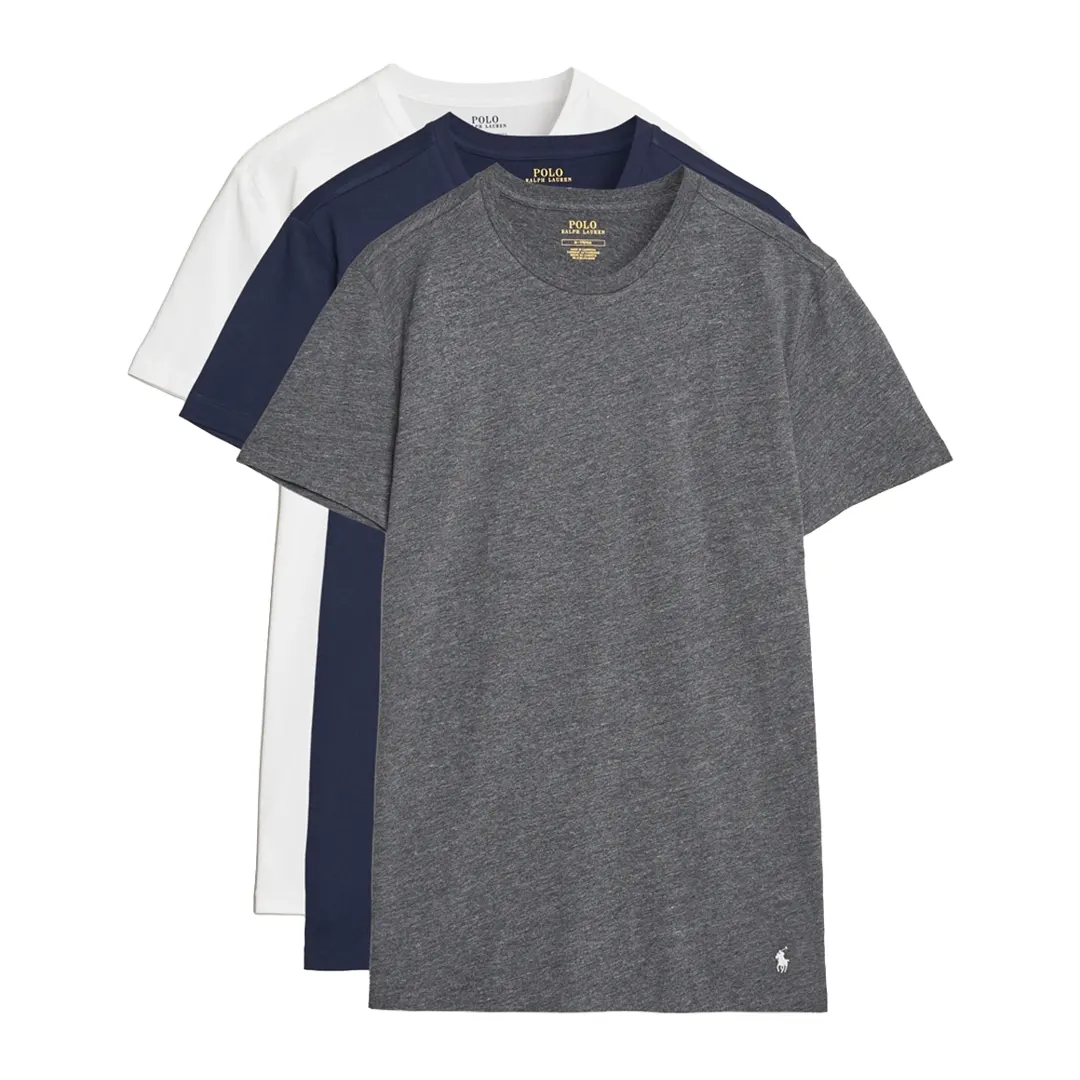 Set 3 T-Shirt - Bianco Grigio Navy - S