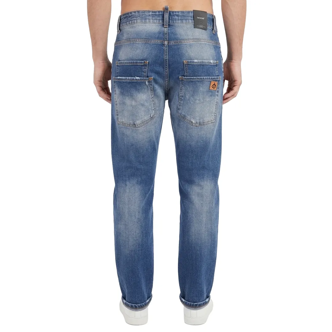 Jeans Carrot Fit 4 Tasche - Denim Medio - 30/44