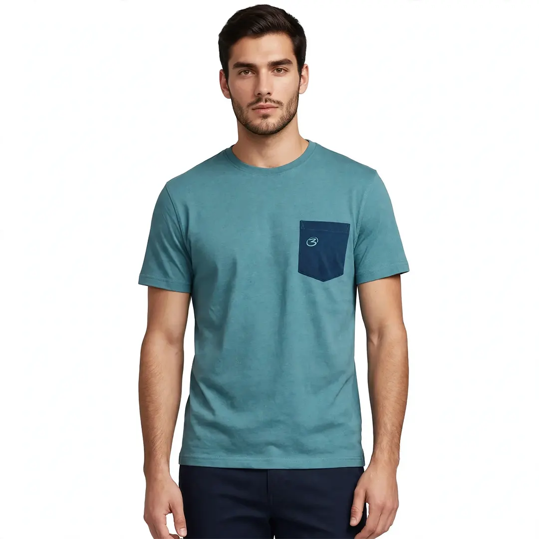 T-Shirt Con Taschino - Petrolio 66 - S