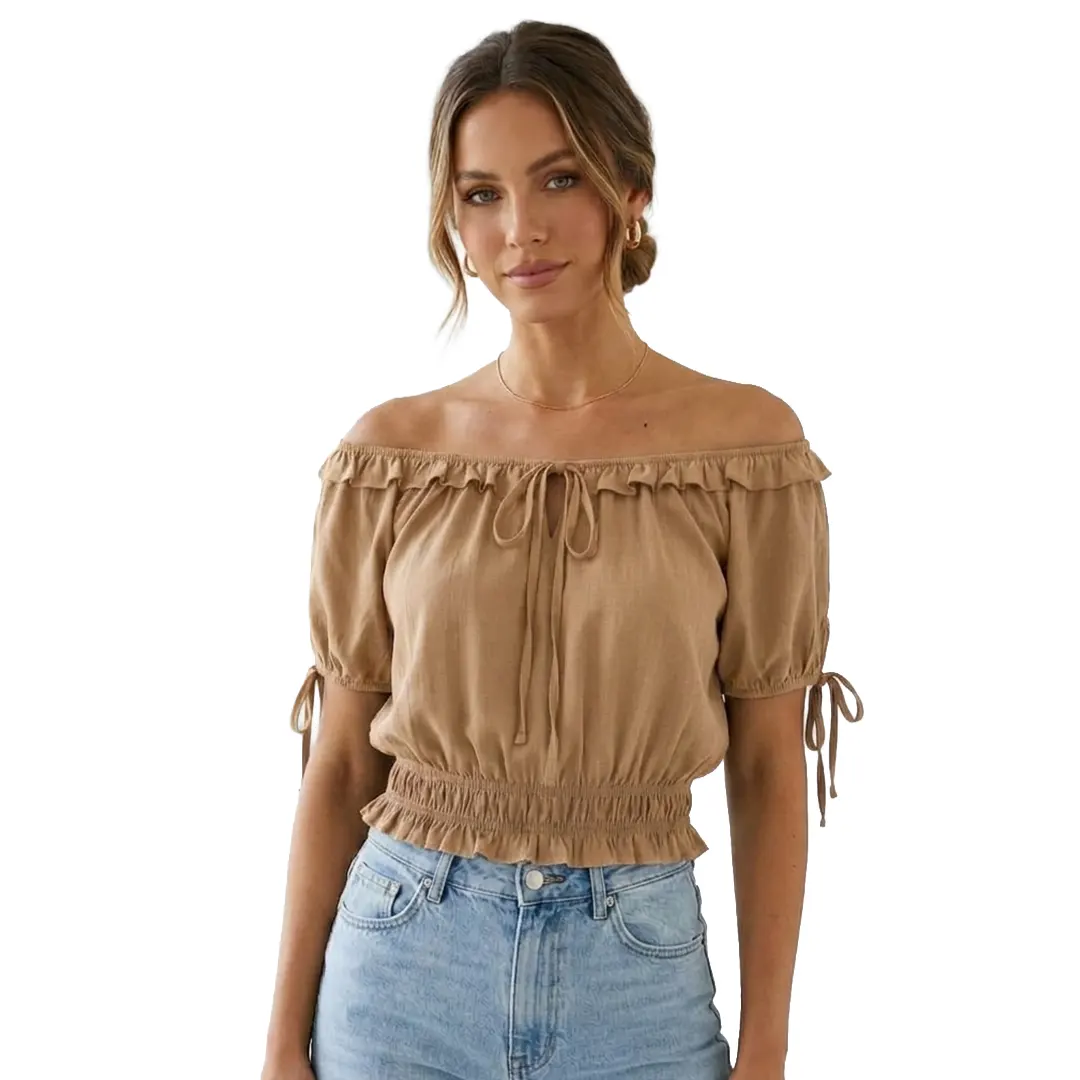 Top Mezza Manica Donna - Sabbia - XS