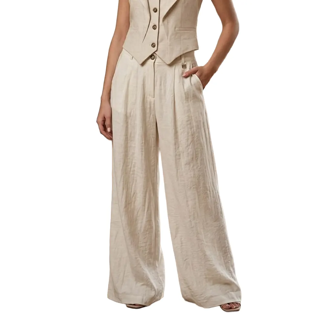 Pantalone Palazzo Pinces Donna - Naturale - 40
