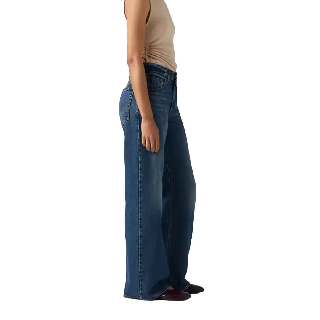 Jeans Bootcut Loose Donna - Denim Scuro - 24/38