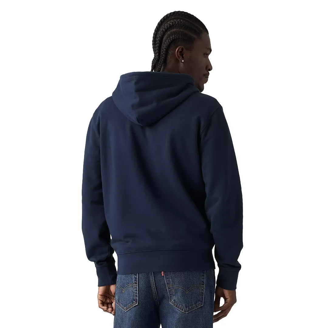 Felpa Zip Cappuccio - Navy - S