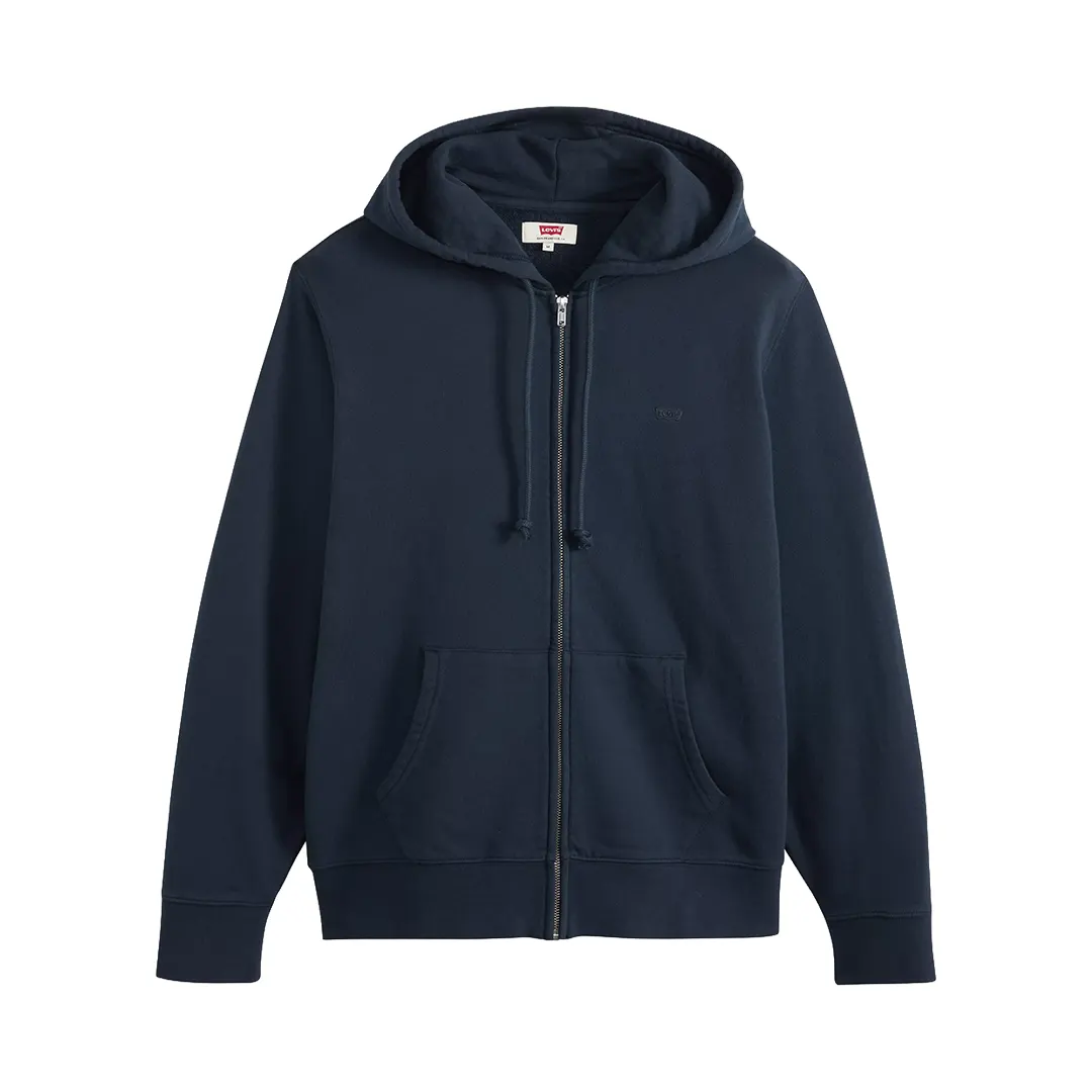 Felpa Zip Cappuccio - Navy - S