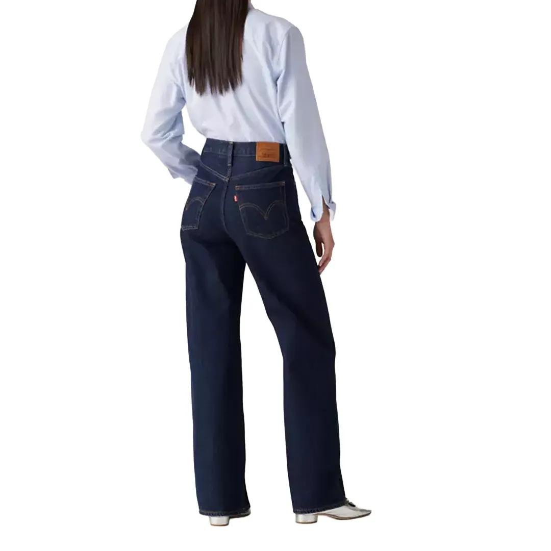 Jeans Vita Alta Donna - Denim Scuro - 24/38